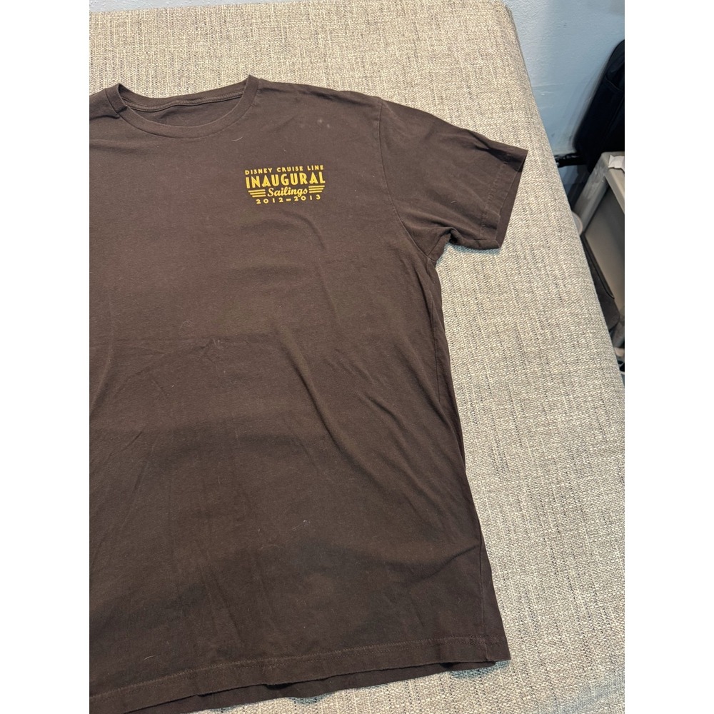 Disney Cruise Line T-Shirt Men's Brown Inaugural Sailing Crew Neck Short Sleeve - Picture 6 of 15